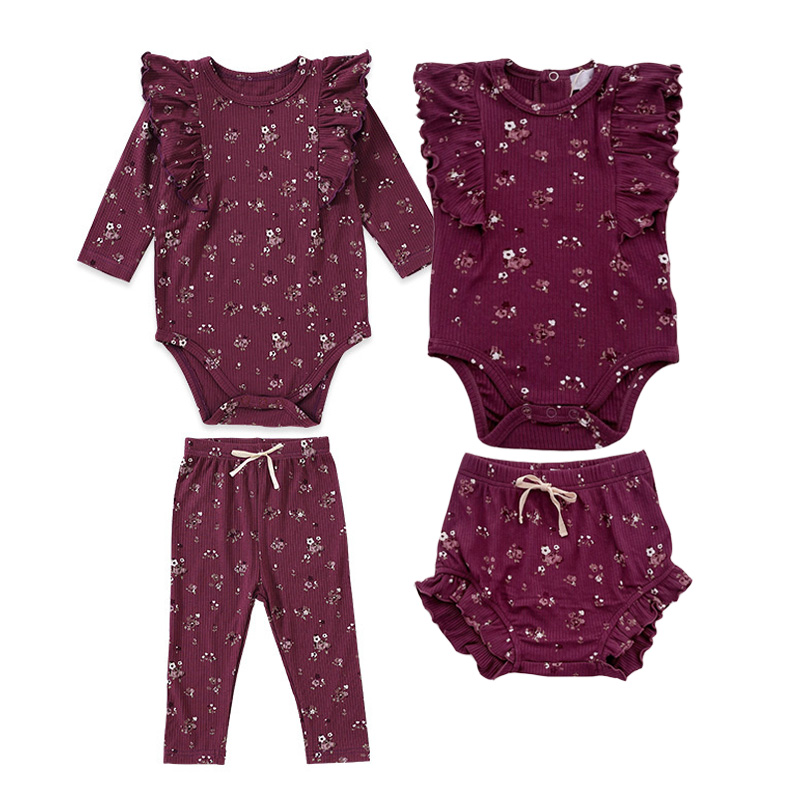 طقم ملابس بناتي حديثي الولادة  - مراجعة Newborn Baby Girl Romper Floral وسعره