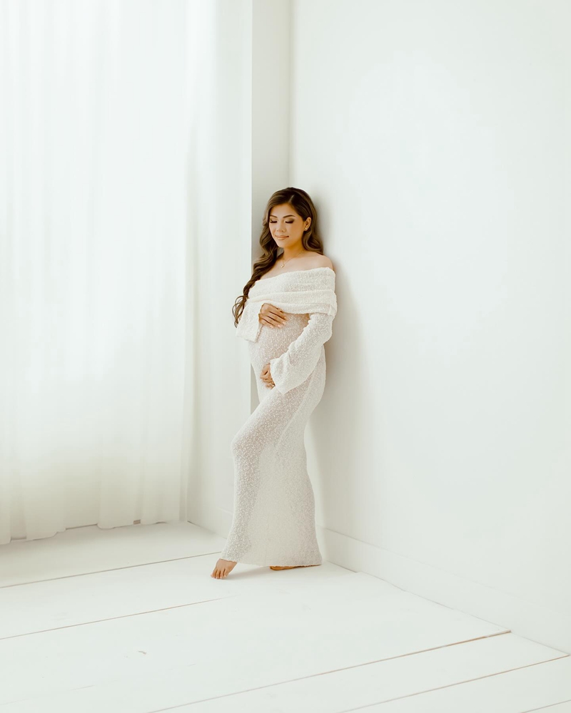 فستان تصوير للأمومة بأكمام طوي - مراجعة Maternity Wear وسعره