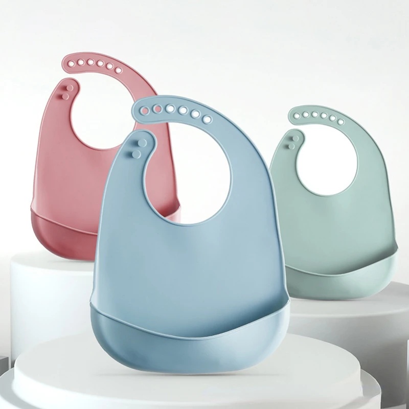 1-5 قطع من مرايل الأطفال المصن - مراجعة Waterproof Baby Bibs Silicone وسعره